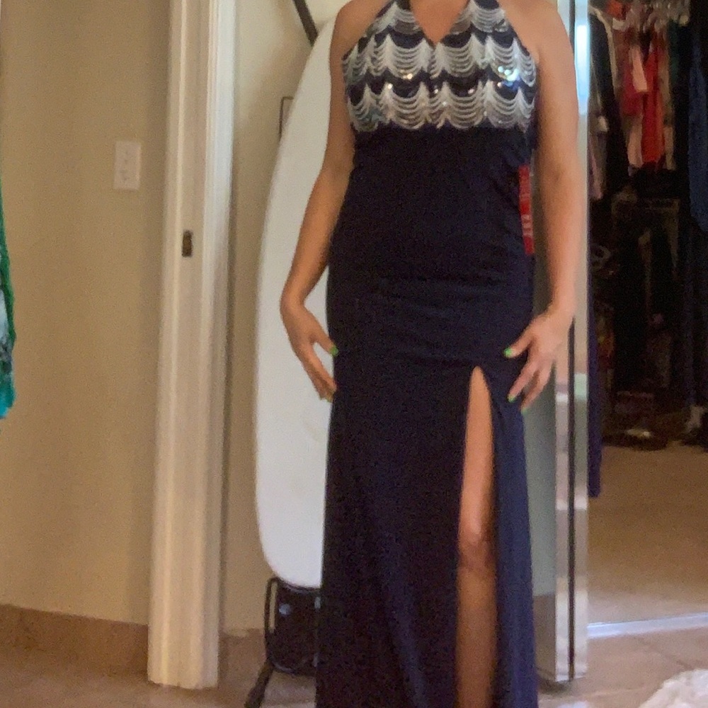 New Formal Dress Gown Navy Blue